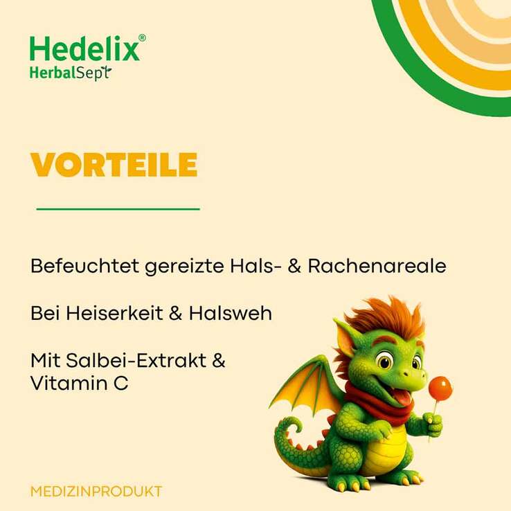 Hedelix Herbalsept Hals Lutscher Kids, 6 St