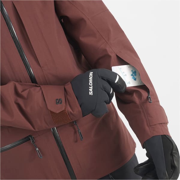 Veste de ski SALOMON ABSOLUTE 3L JKT W RUM RAISIN