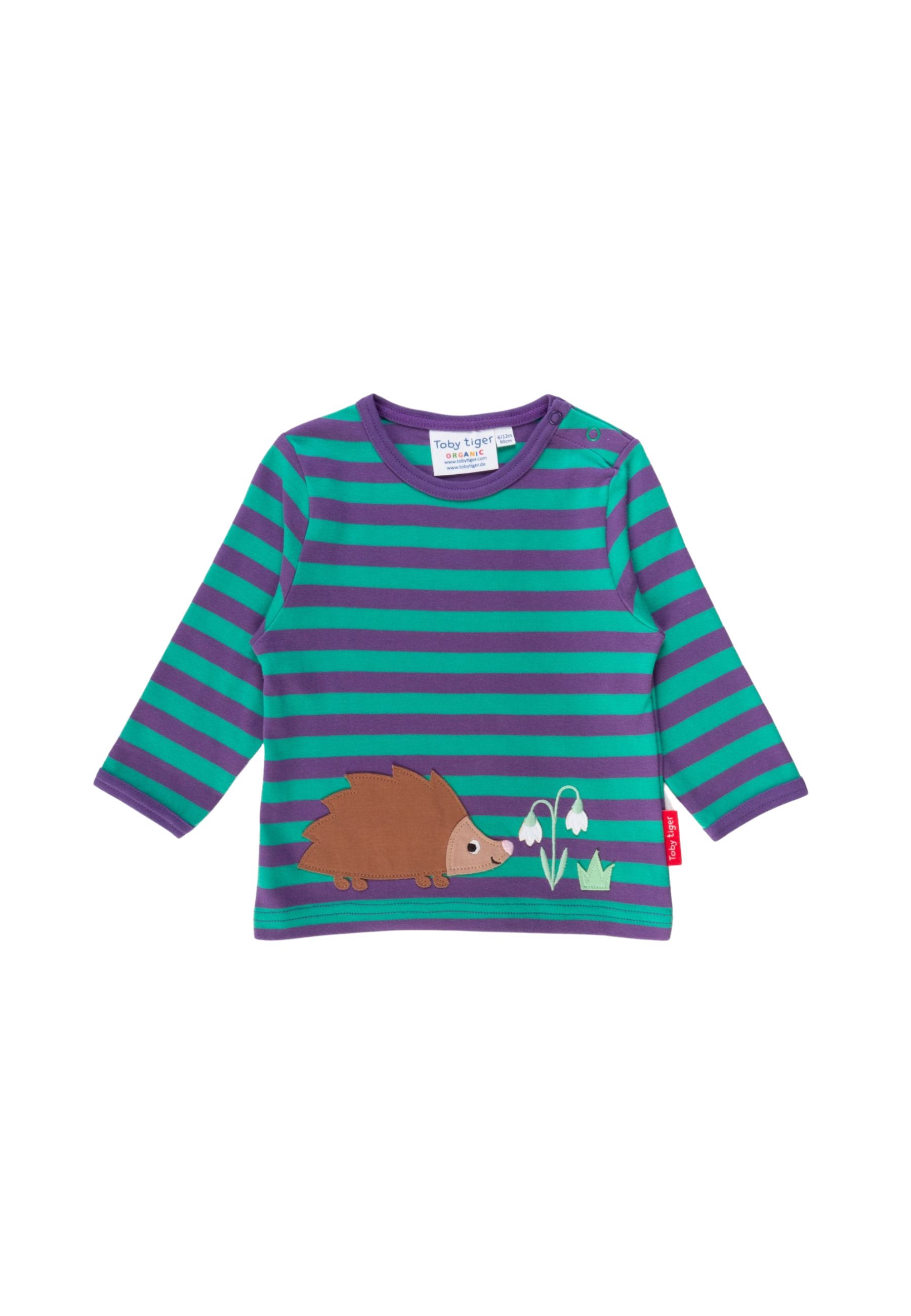 Toby Tiger Langarmshirt mit Igel Applikationen