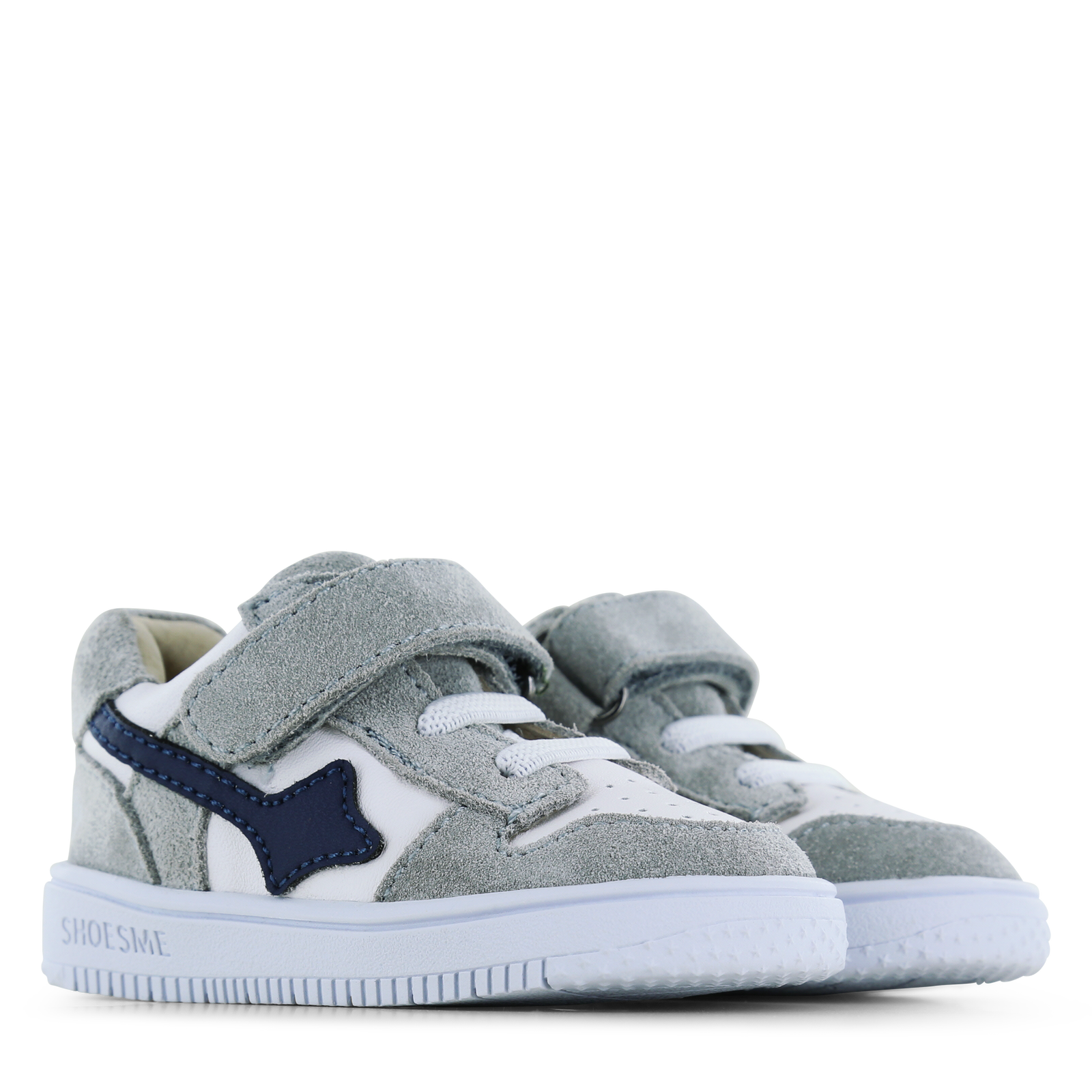 Shoesme grijs sneakertje Leer, Suède | Jongens schoenen