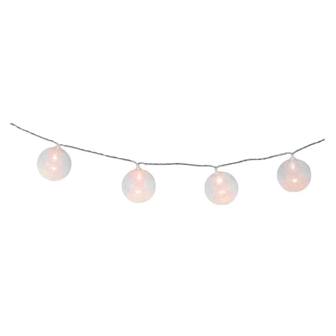 10er LED-Kugellichterkette - Ø = ca. 6 cm - weiß