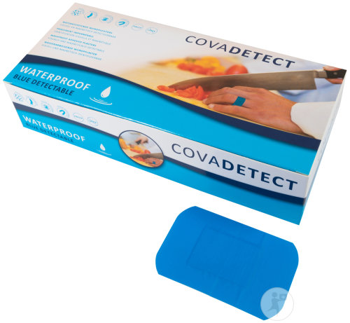 Covadetect Pansement Bleu Détectable 50x72mm Imperméable 100 Pièces (5072w)