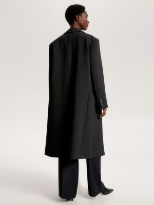 Trench coat de corte reto e abotoamento duplo