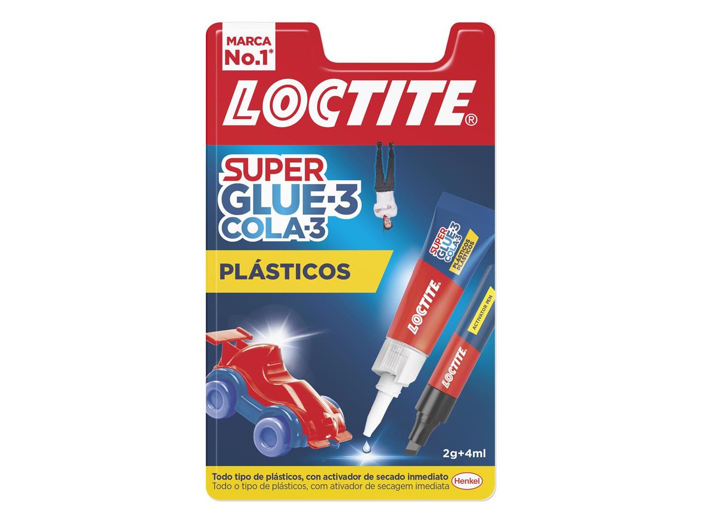 SUPER COLA 3 LOCTITE ESPECIAL PARA PLÁSTICOS 2G   4ML