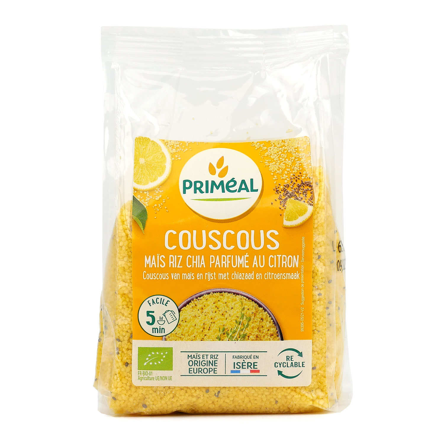 Couscous bio maïs, chia et riz parfumé au citron