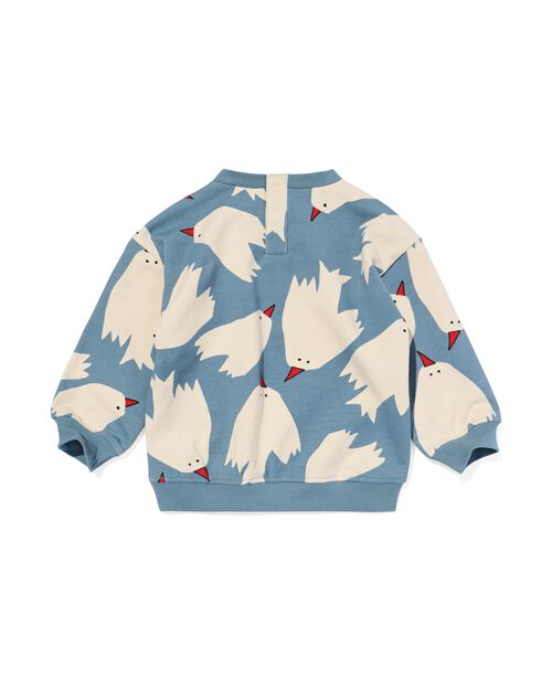 sweat bébé oiseaux bleu
