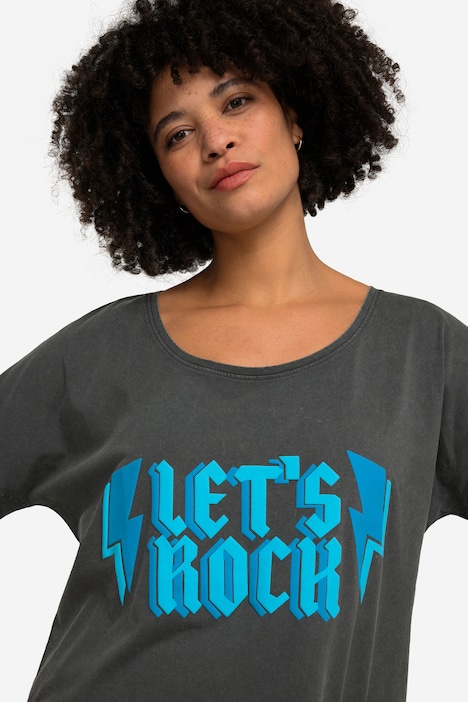 T-Shirt, oversized, Let's Rock, Rundhals
