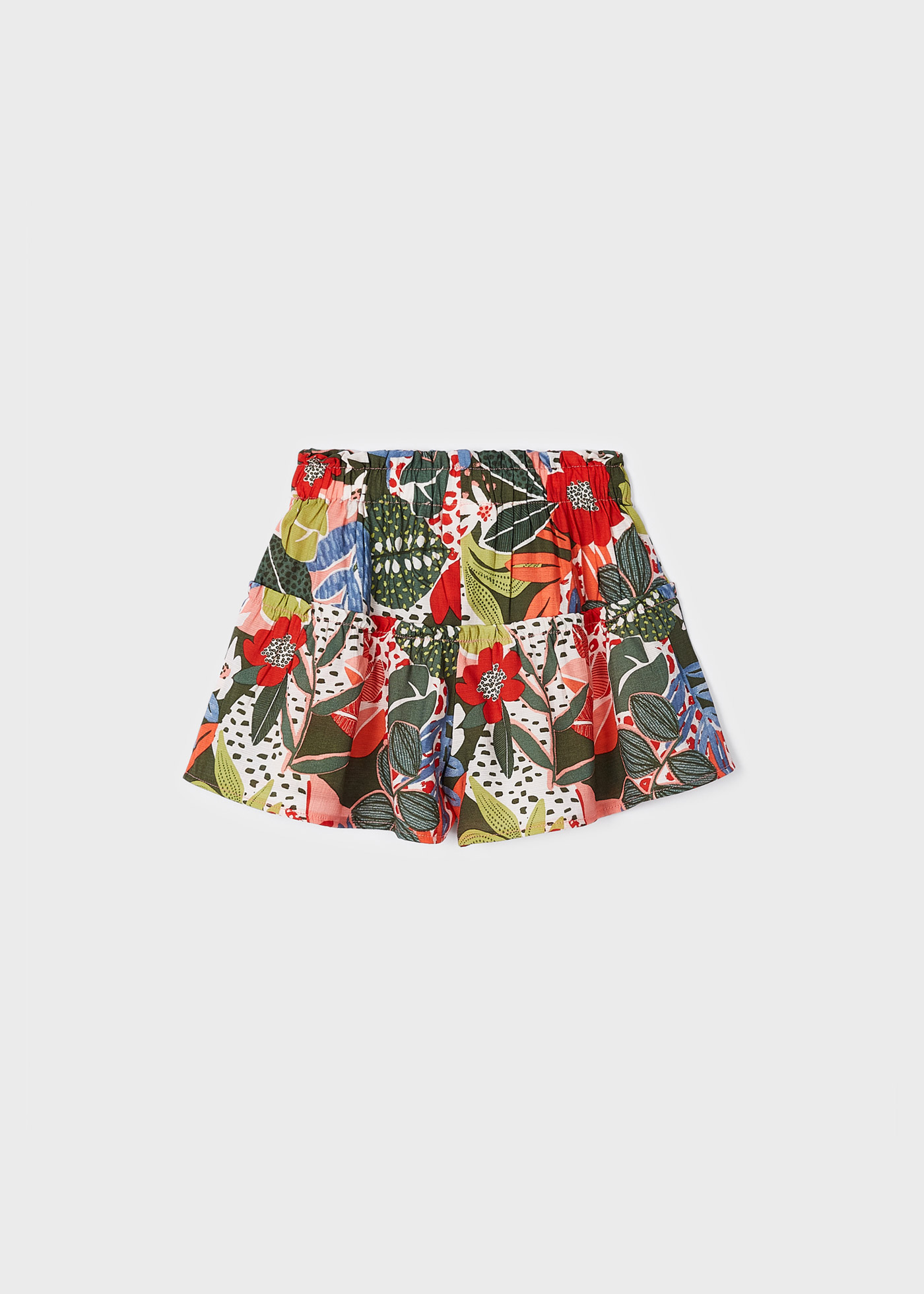 Calças-saia estampadas para meninas