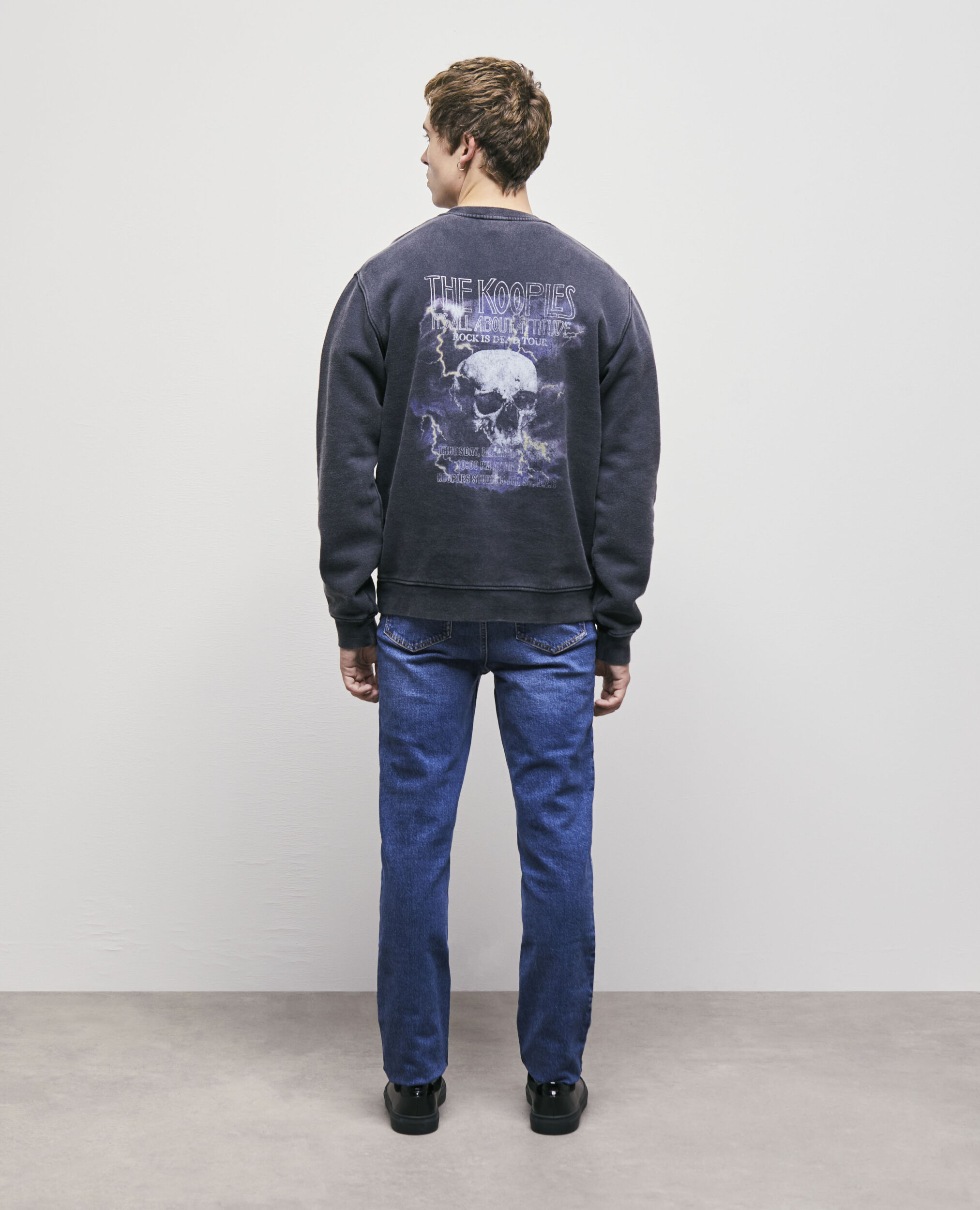 Sweatshirt imprimé noir