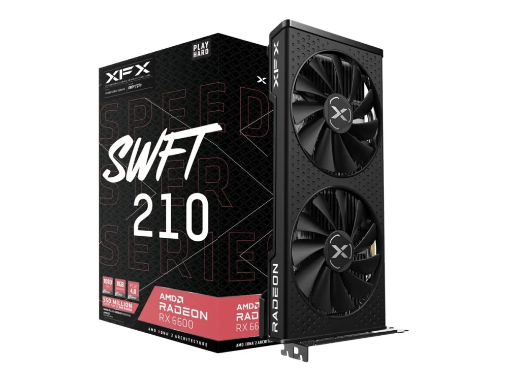 XFX Radeon™ Speedster SWFT210 Radeon RX 6600 - Grafikkort - Radeon™ RX 6600 - 8 GB GDDR6 - PCIe 4.0 x8 - HDMI, 3 x DisplayPort