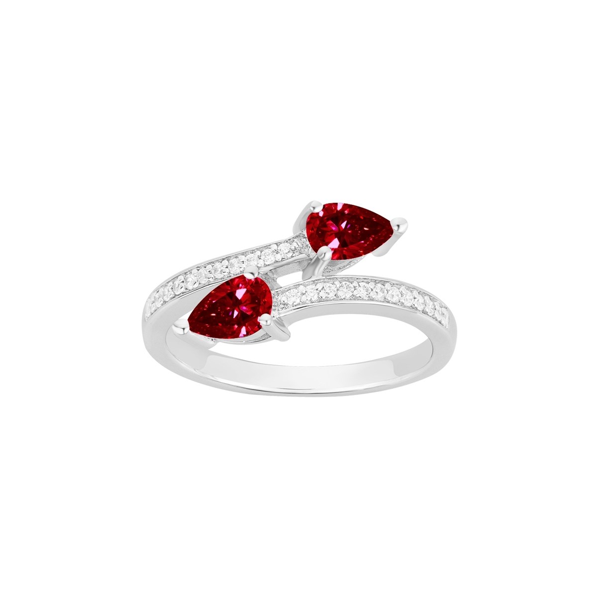 Bague en Argent avec spinelle rouge rubis