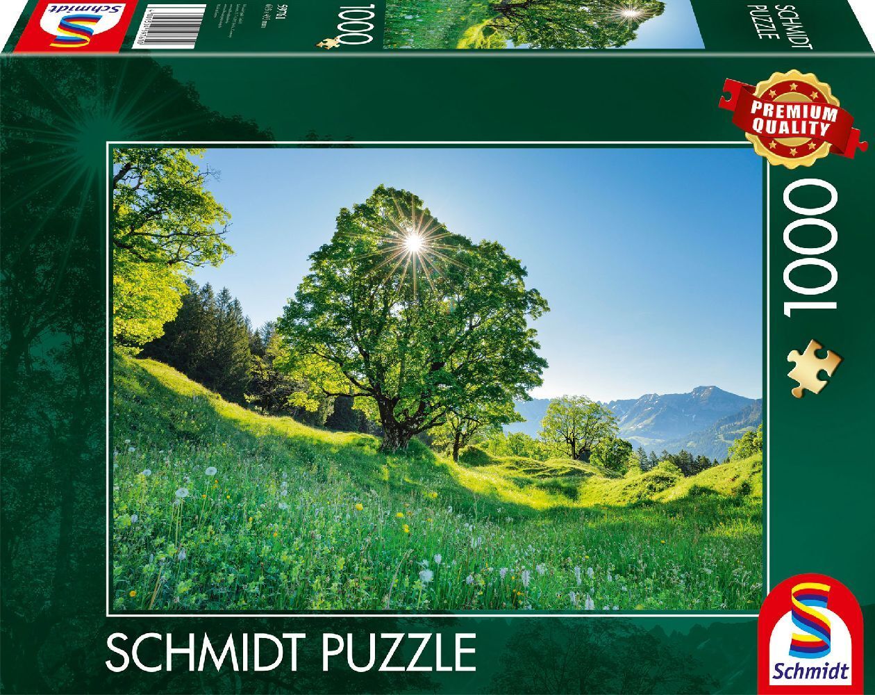 Schmidt Puzzle 1000 - Berg-Ahorn im Sonnenlicht, St. Gallen, Schweiz
