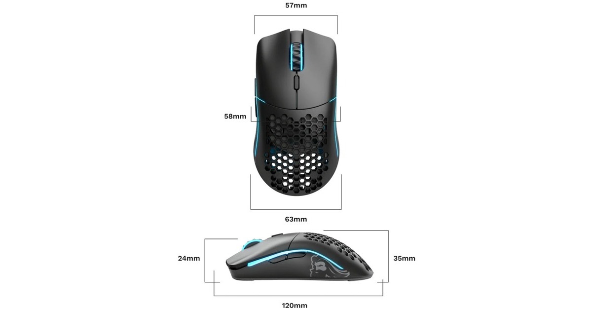 GloriousModel O Minus Wireless gaming muis  (Zwart (mat))