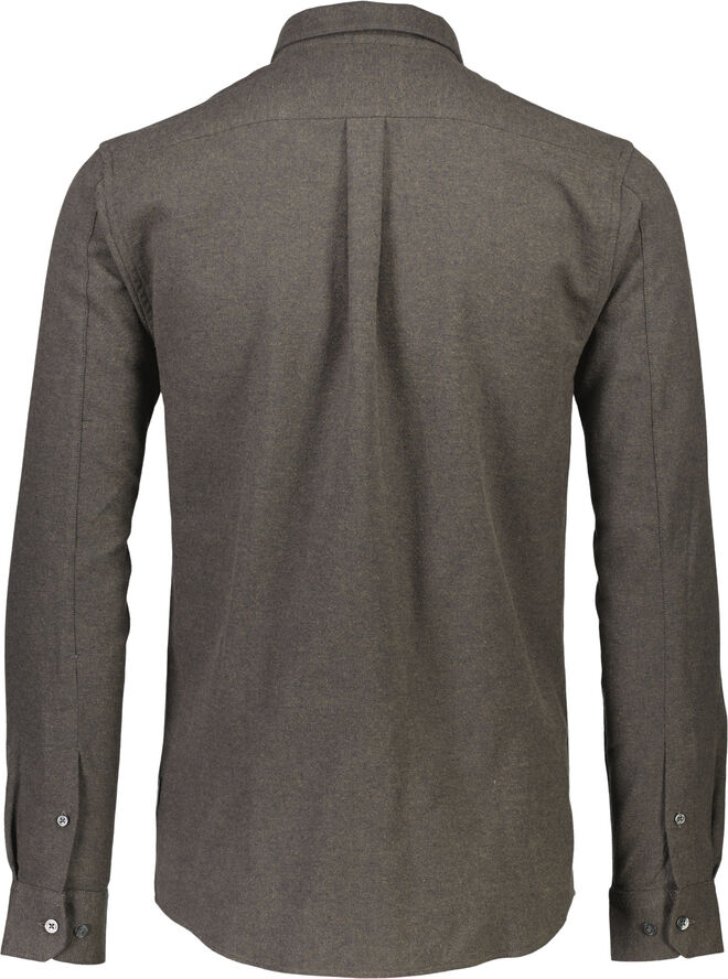 Lindbergh Brushed twill shirt L/S Black olive