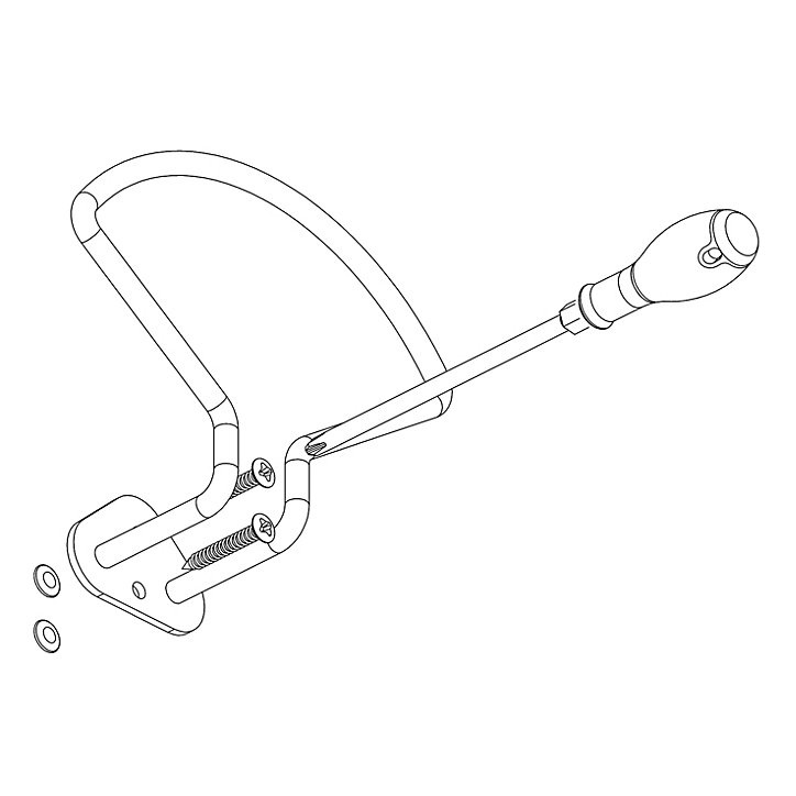 Patère murale filaire arc Cime L. 17,8 cm, acier blanc