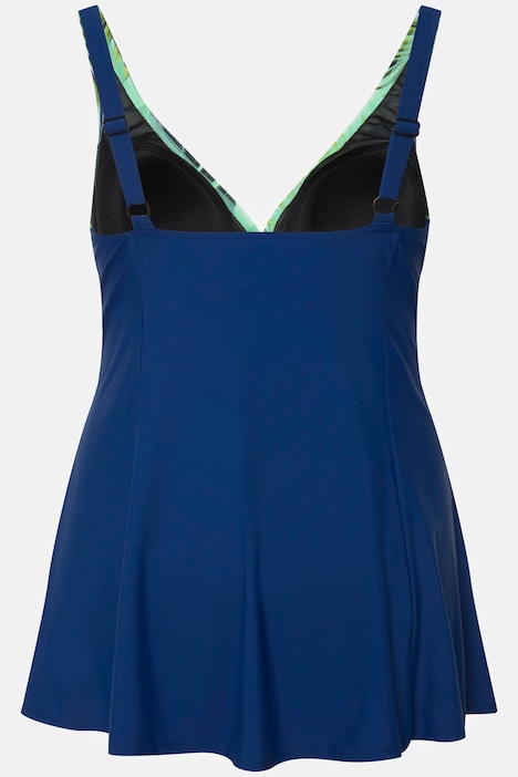 Badekleid, Palmenblätter, Softcups, Cut-Out, recycelt