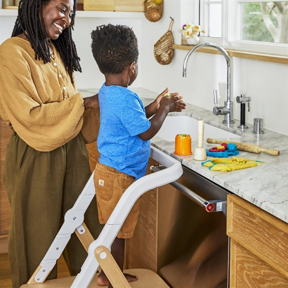 Køb Ergobaby Evolve Kitchen Helper Plade og Bøjle Natural Wood White