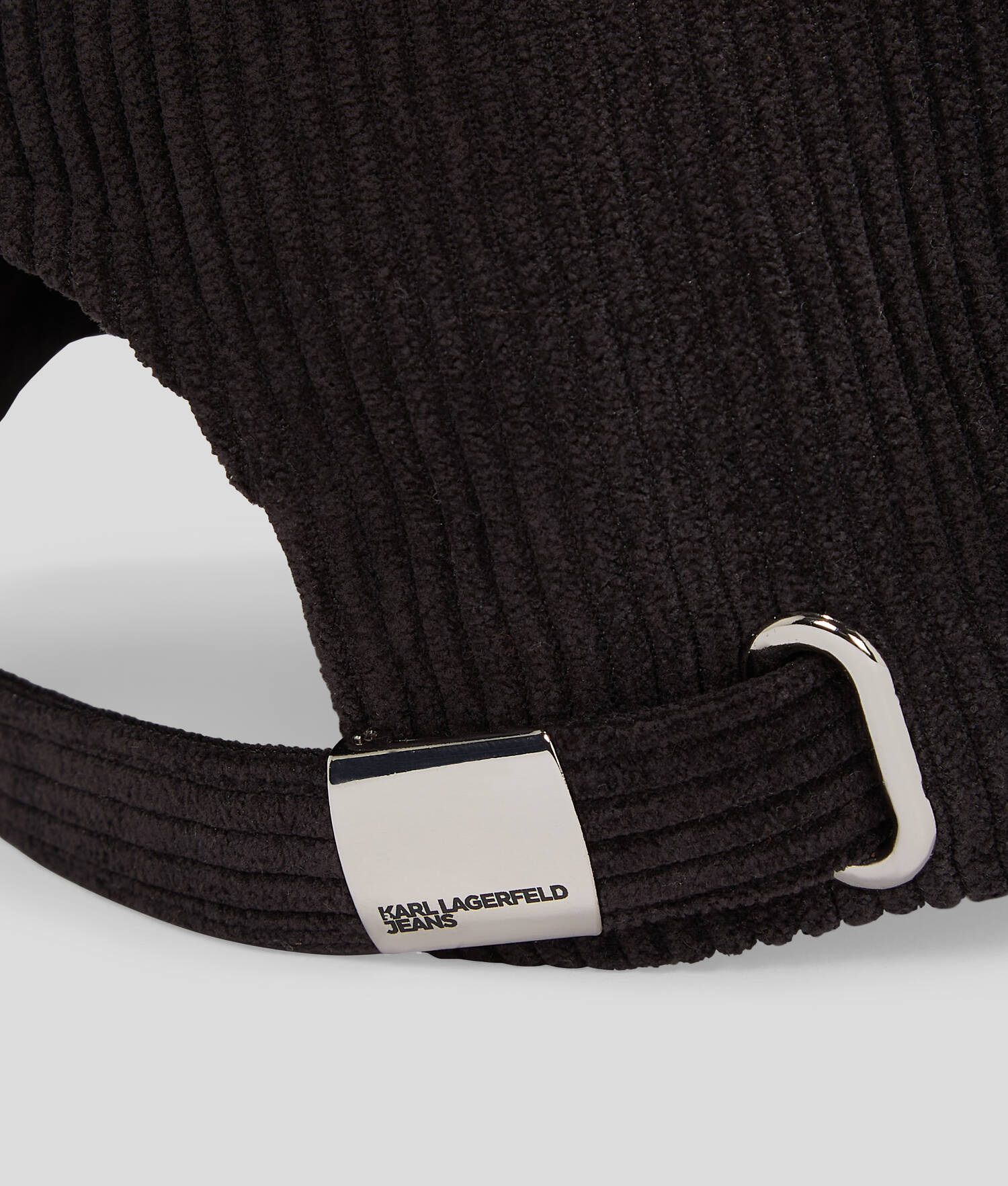 CASQUETTE EN VELOURS CÔTELÉ AVEC LOGO KLJ ENCADRÉ
