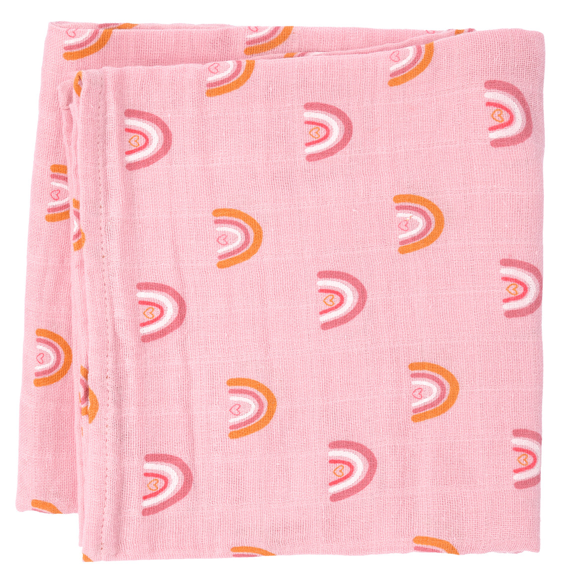 3 Musselintücher mit Allover-Muster rosa / pink