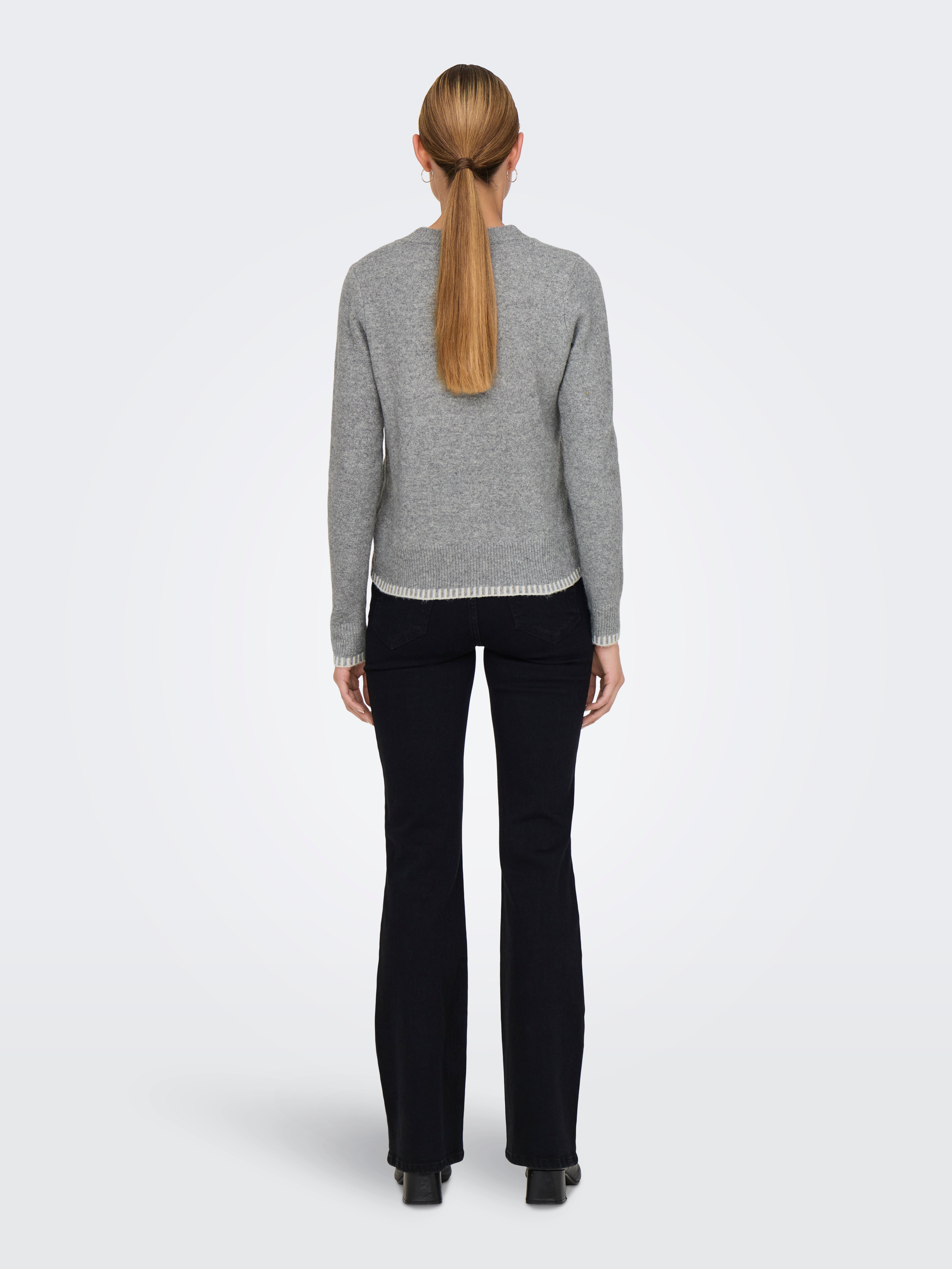 JDYSAGE Strickpullover Light Grey Melange