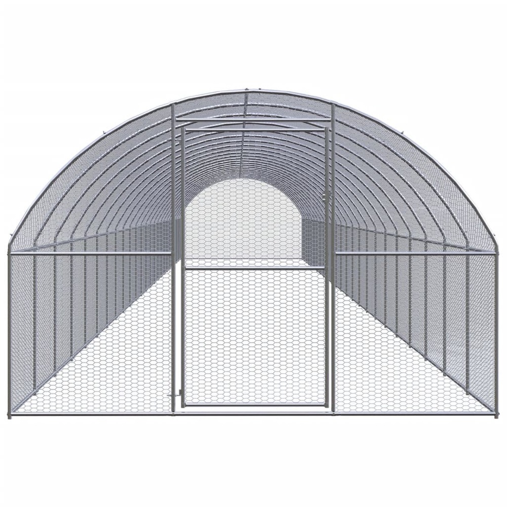 Poulailler d'extérieur 3x24x2 m acier galvanisé