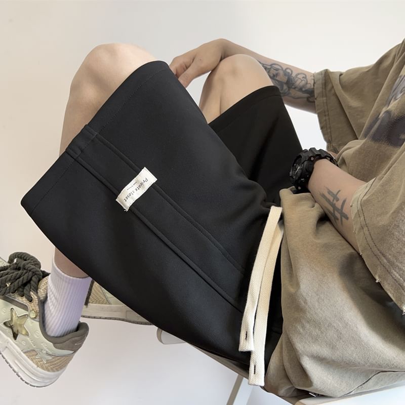 Derbundy - Sweatshorts met trekkoord en lettersapplicatie