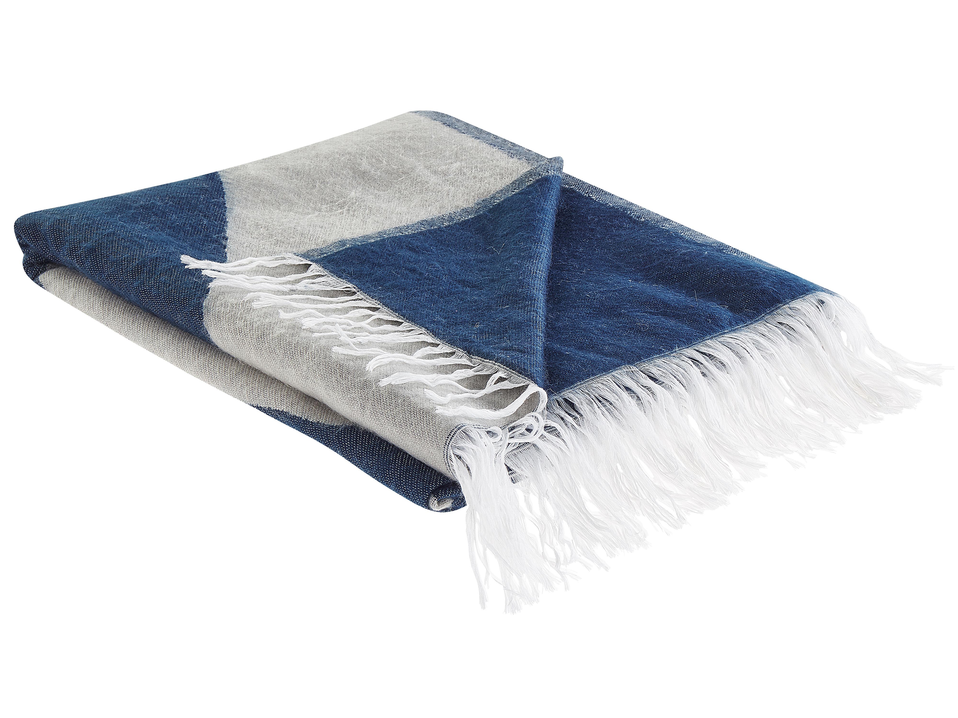Plaid HALEDE 130 x 170 cm Blauw