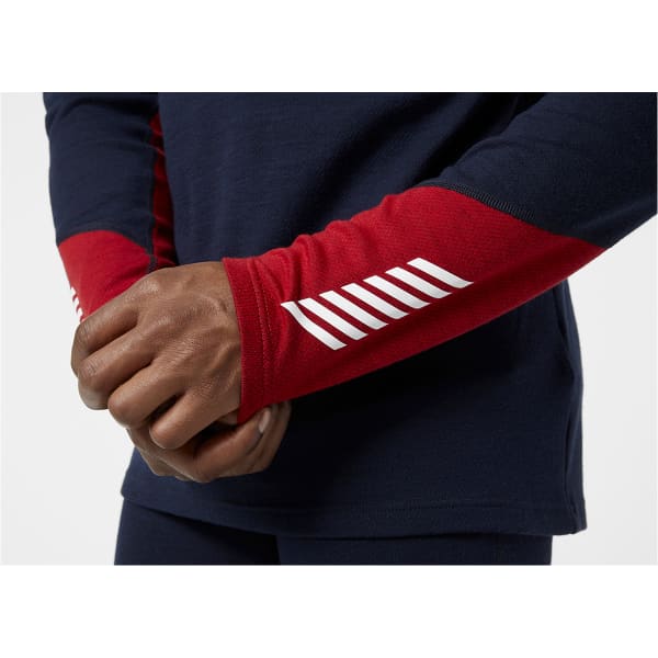 T-shirt thermique HELLY HANSEN LIFA MERINO MIDWEIGHT 1/2 ZIP NAVY