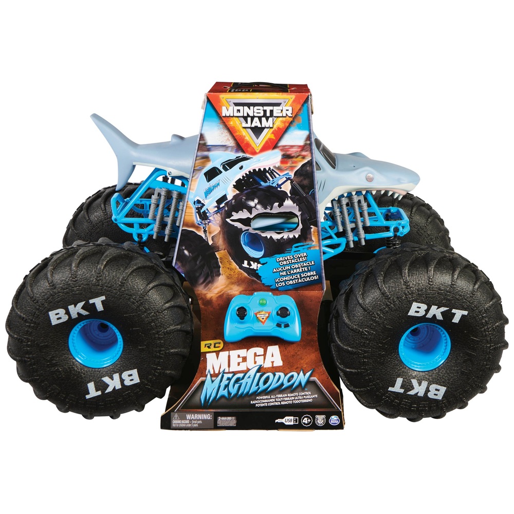 Monster Jam, offizieller 1:6 Mega Megalodon All-Terrain ferngesteuerter Monstertruck