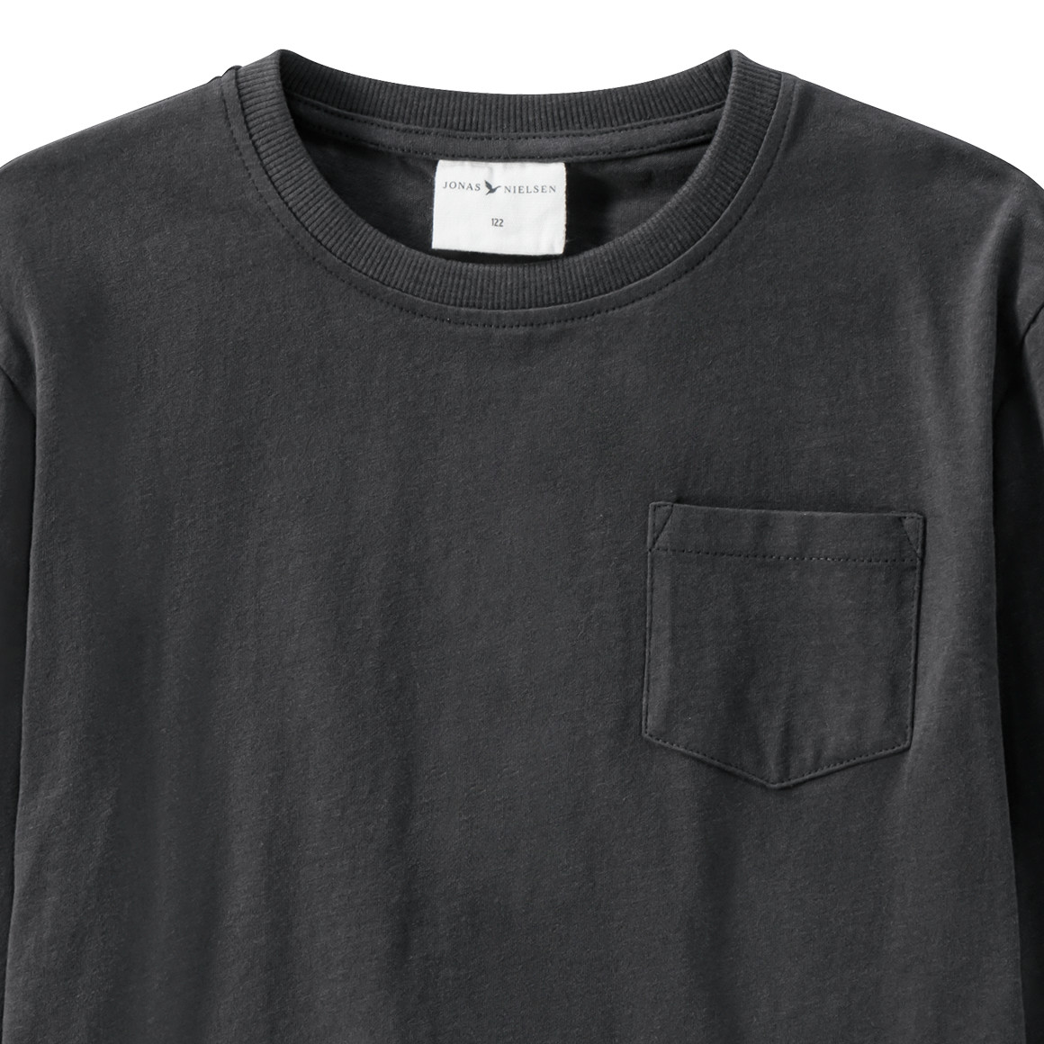 Jonas Nielsen Jungen Langarmshirt in Unifarben dunkelgrau