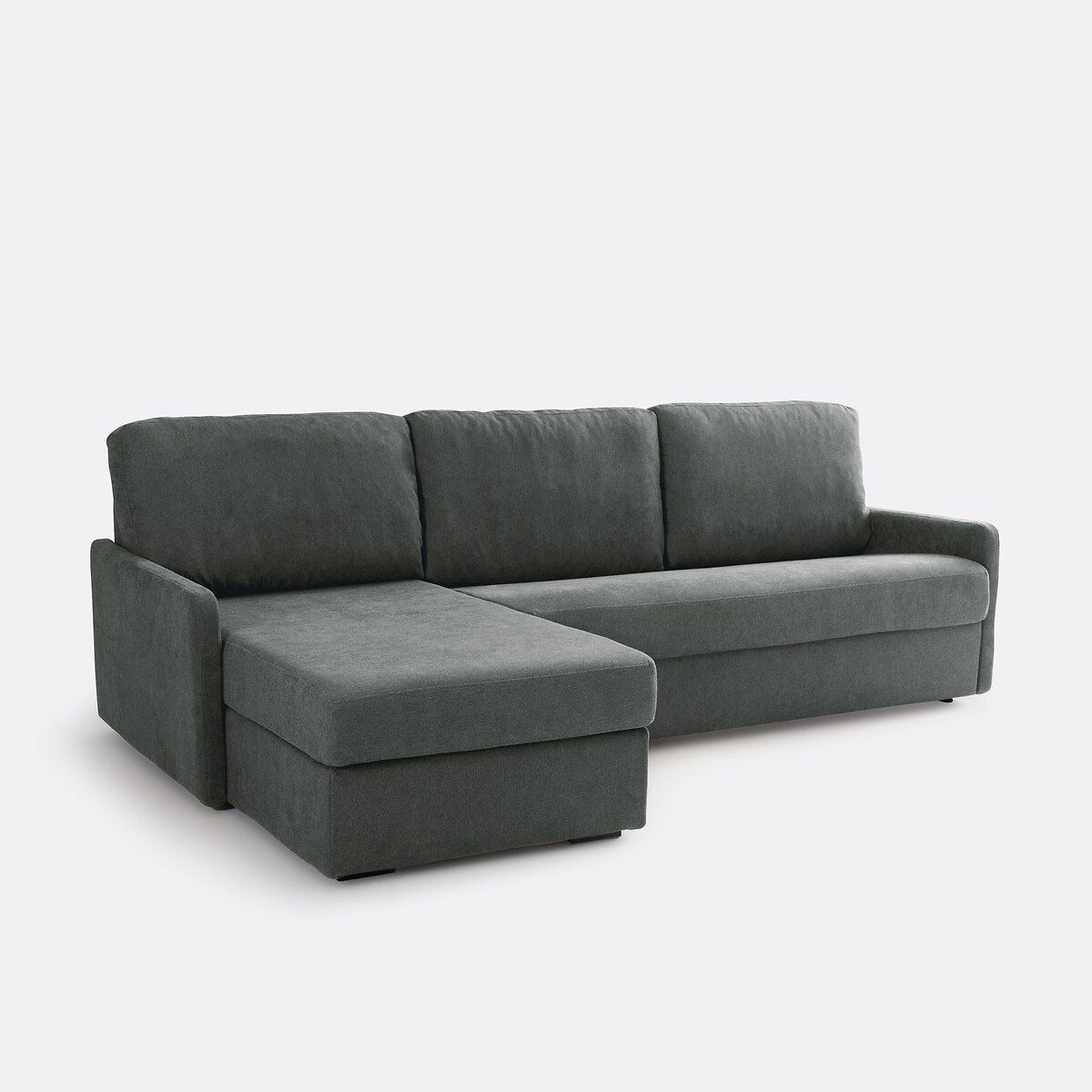 LA REDOUTE INTERIEURS<br>Sofá-cama de canto, tecido texturizado, espuma Marta
