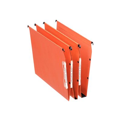 Esselte Dual - 25 Dossiers suspendus pour armoires - fond 15 mm - orange