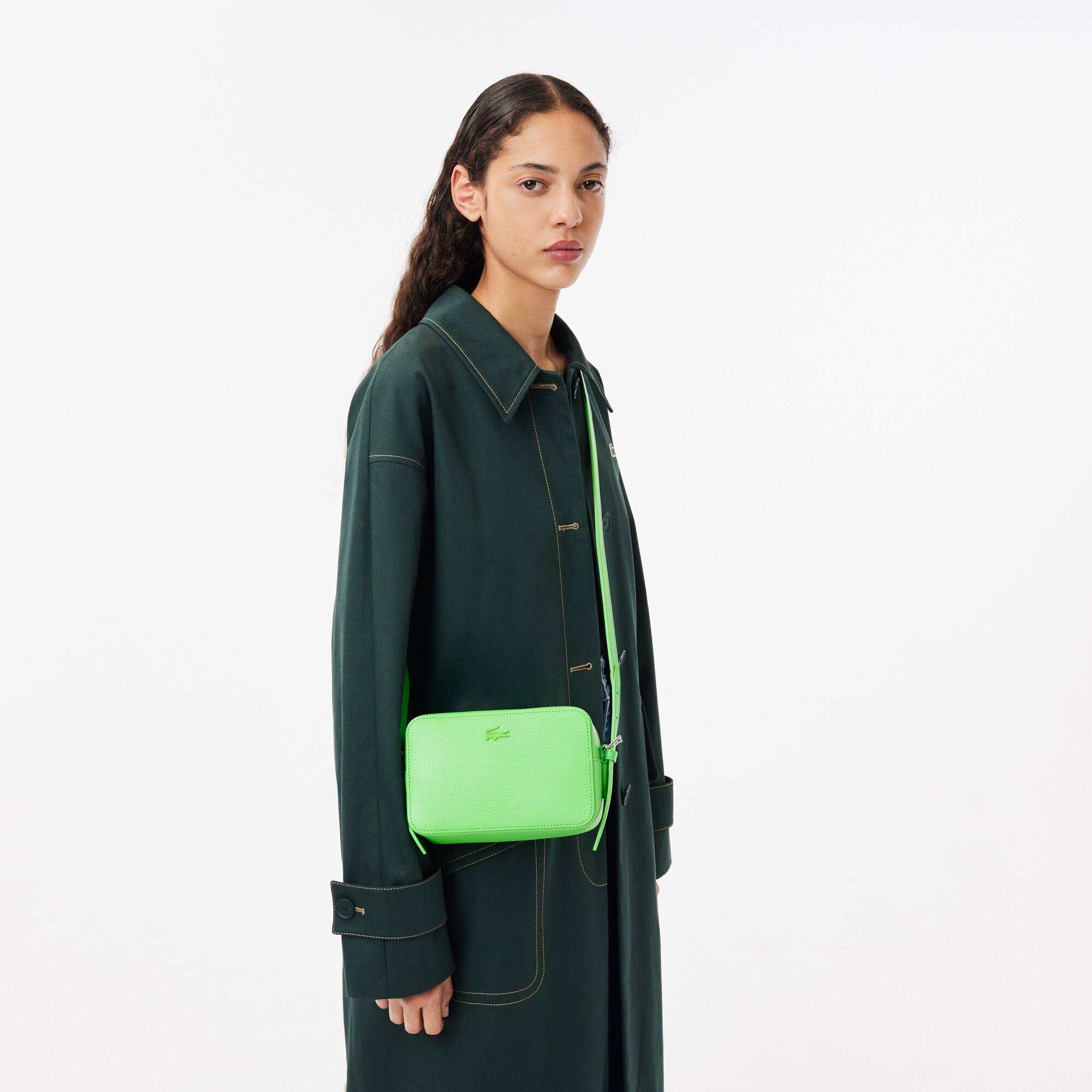 Unisex-Umhängetasche CHANTACO aus Piqué-Leder Crossbody Taschen - Grün - Lacoste - Unisex