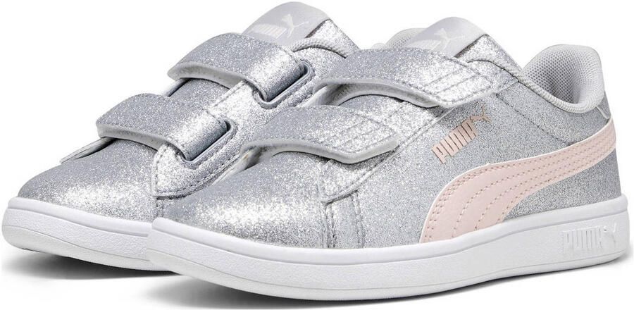 PUMA Smash 3.0 Glitz Glam V PS Sneakers Glacial Gray-Frosty Pink