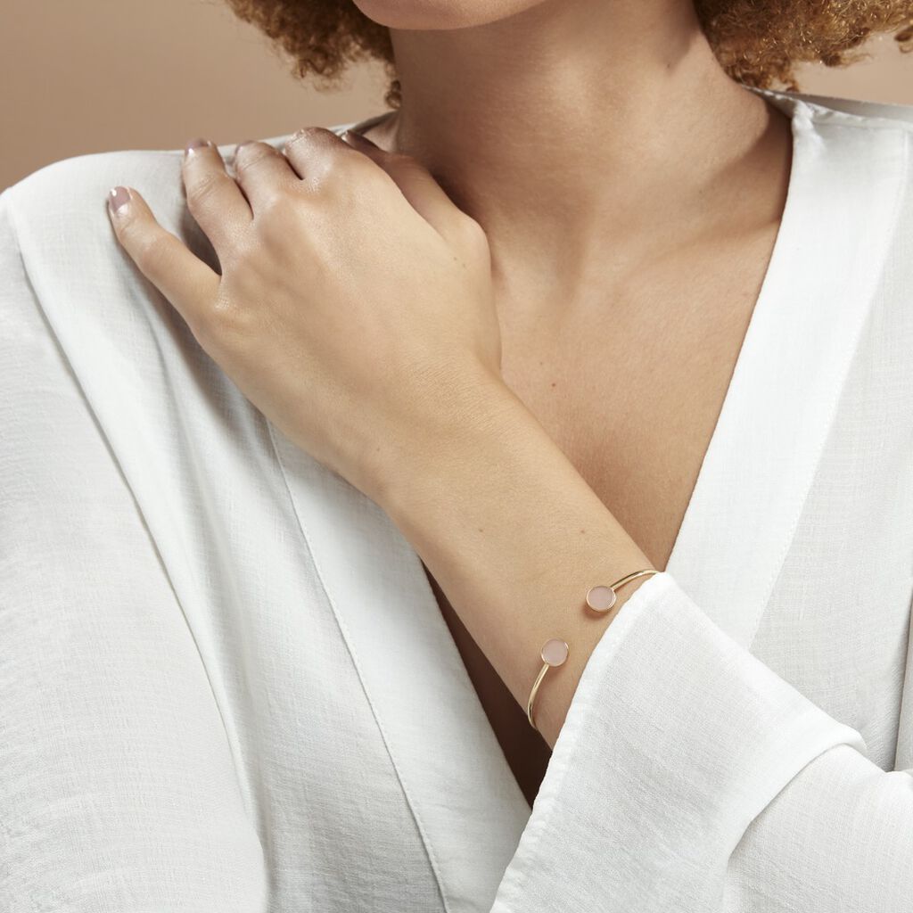 Bracelet Jonc Heida Or Jaune Calcédoine