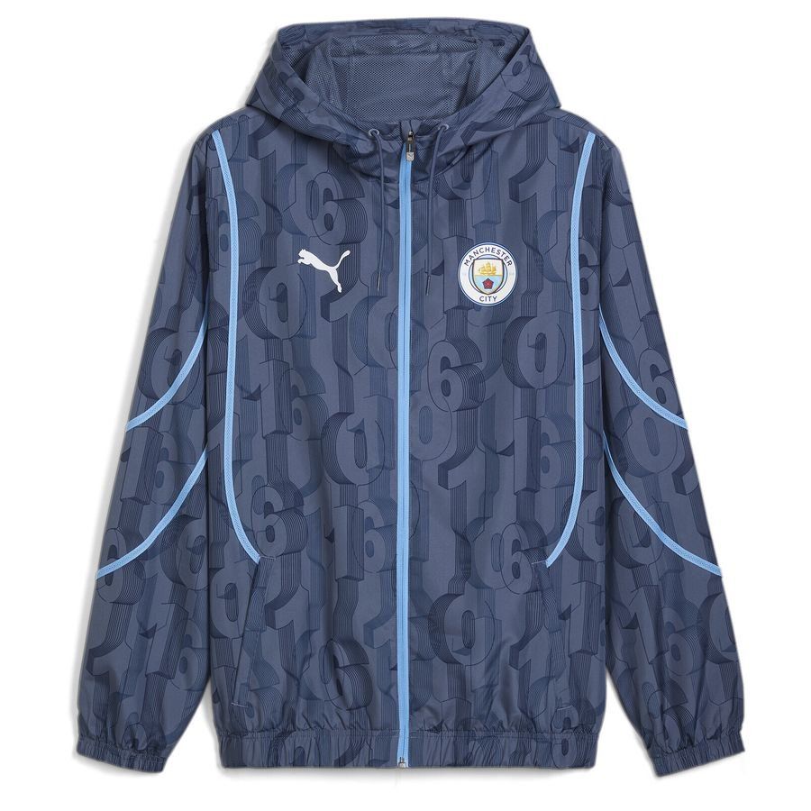Manchester City Veste Avant-Match Woven Anthem - Inky Blue/Bleu Clair
