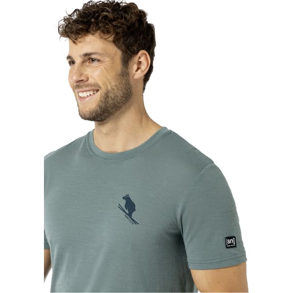 T-shirt randonnée SUPER.NATURAL LITTLE FLEAR TEE BALSAM GREEN/BLUEBERRY