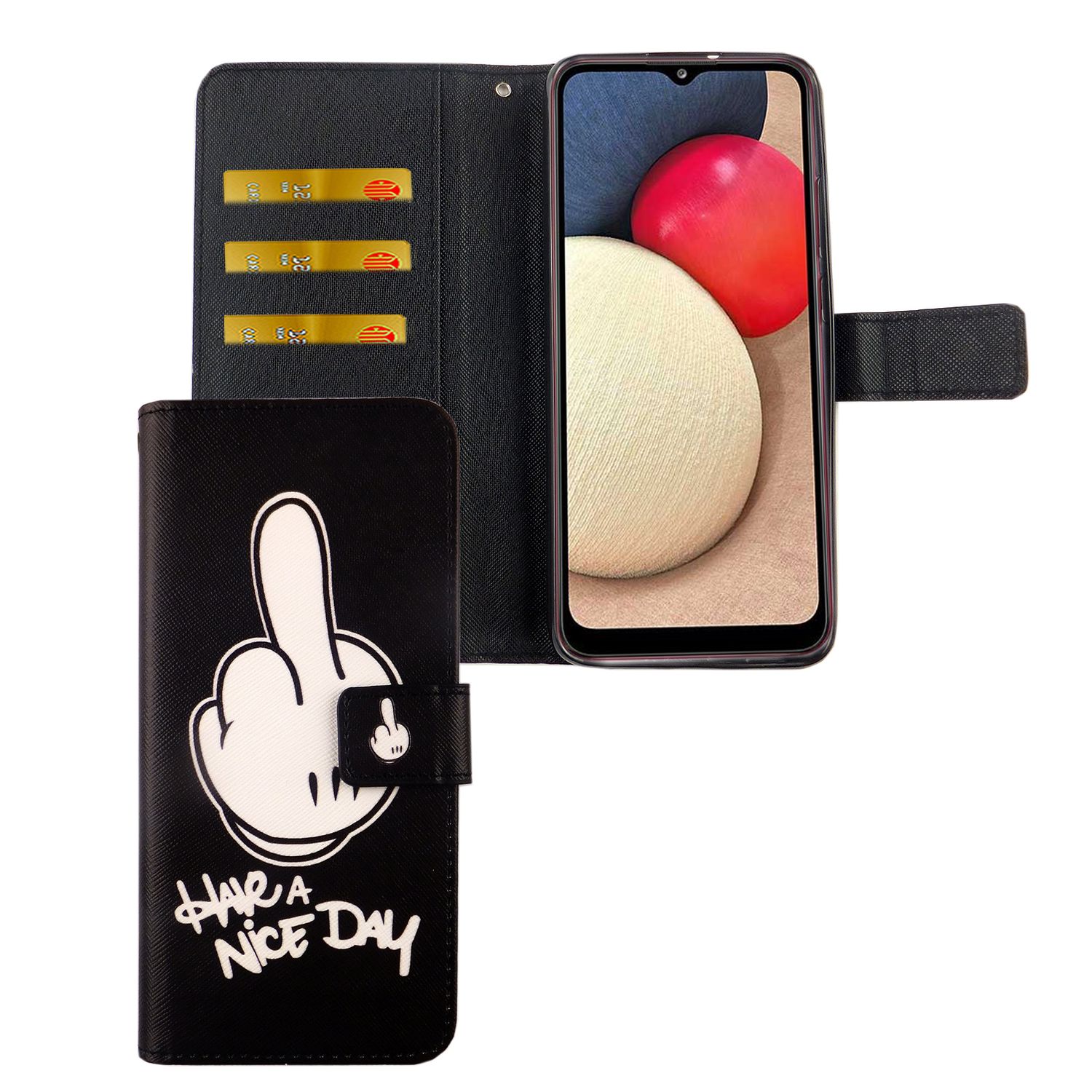 Handyhülle für Samsung Galaxy A03s Case Cover Schutztasche Schutzhülle Bookstyle