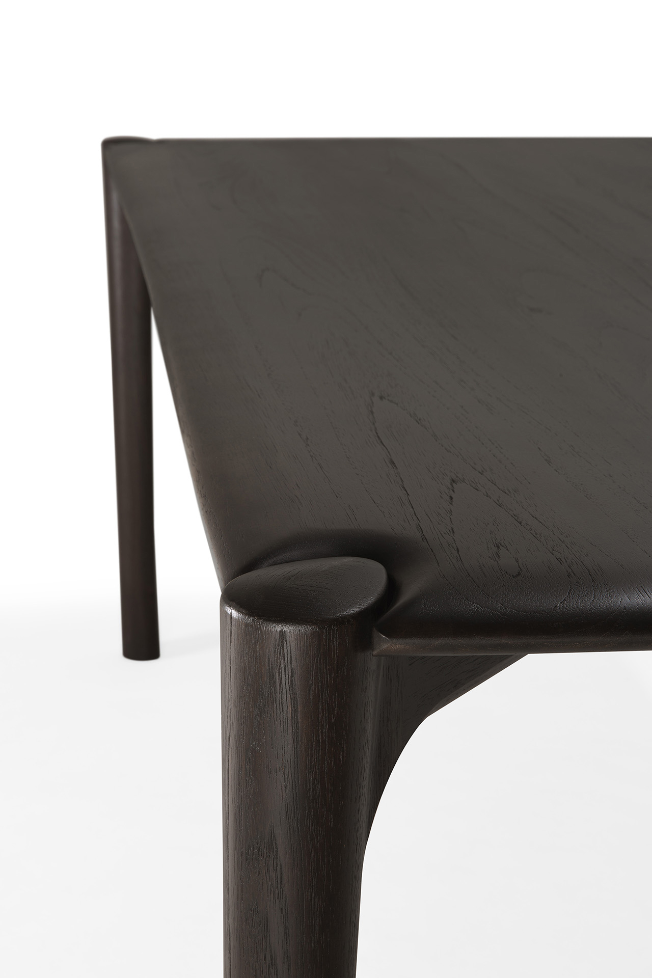 Eettafel PI teak donkerbruin gelakt 180x90 cm