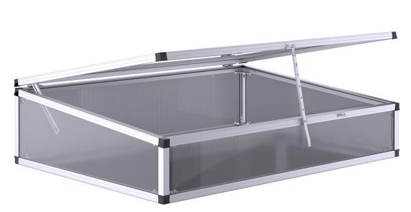 KGT Frühbeetaufsatz für Hochbeet 130, silber