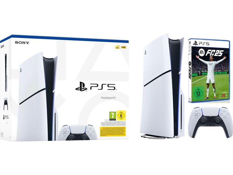 Sony Spielkonsole Playstation 5 Slim – EA Sports FC 25 PS5-Konsole Disc Edition mit EA Sports FC 25