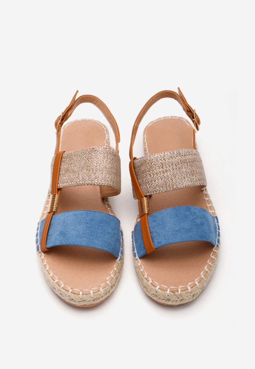Sandales type espadrilles bleus Emillya