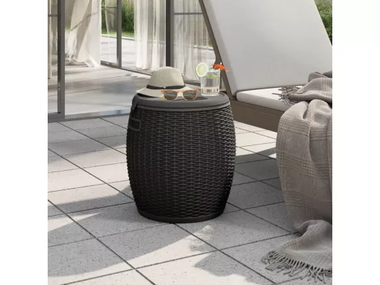 Boîte de rangement de jardin 4 en 1 noir polypropylène