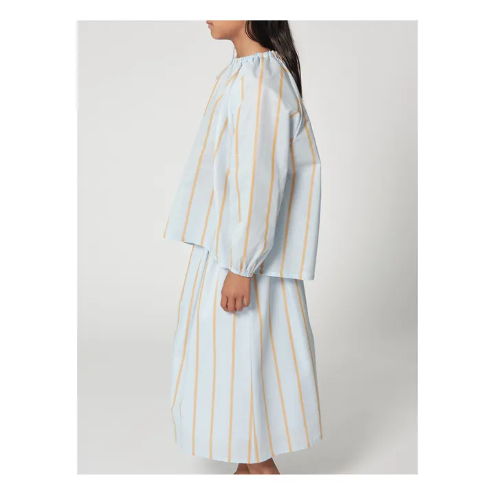 Tangerine Blouse Rayée | Bleu Clair