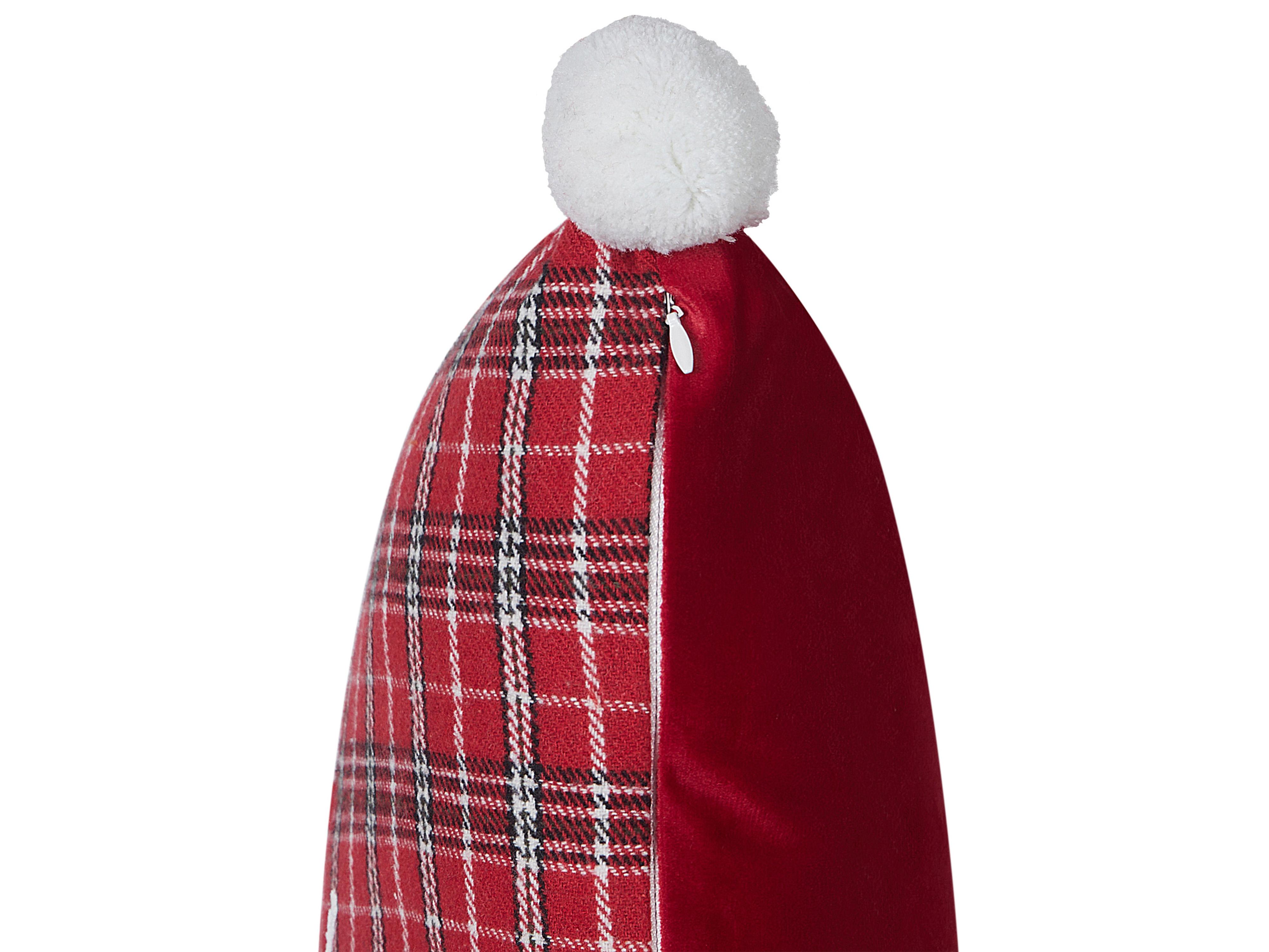 Set van 2 sierkussens LONICERA 45 x 45 cm Rood kerstmotief