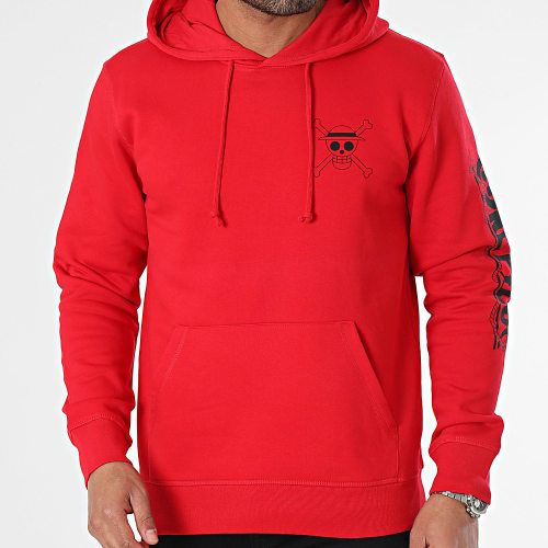 Sweat Capuche Mugiwara Colors Rouge Noir