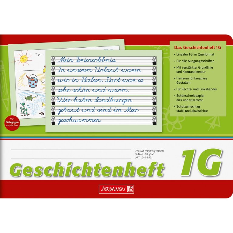 Brunnen Geschichtenheft Schulheft