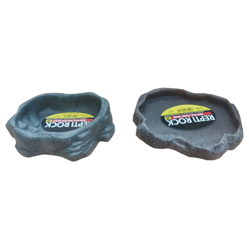 Lot d'abreuvoir et mangeoire taille m pour reptiles.