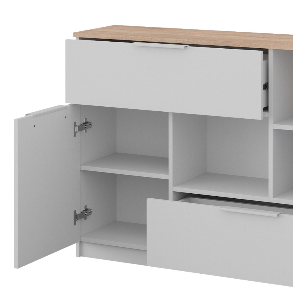 Vicco Sideboard Betti Weiß Sonoma 120 x 84 cm 2 Türen 2 Schubladen 1 Fach