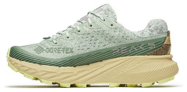 Chaussures de Trail Merrell Agility Peak 5 Gore-Tex Vert/Beige Femme